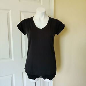 Lands' End flap pocket roll sleeve tee sz S